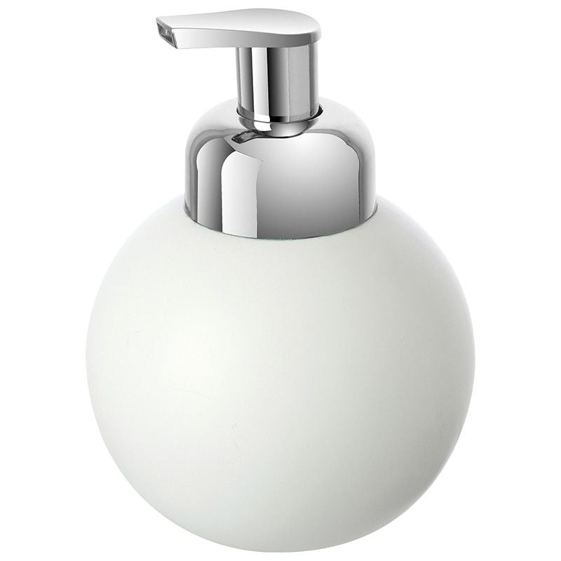 foto del prodotto dispenser sapone in ceramica bianco con erogatore di schiuma oslo
