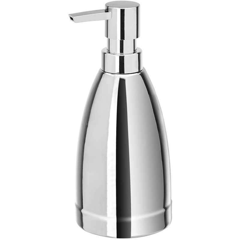 foto del prodotto dispenser sapone in ceramica effetto cromato da appoggio krom