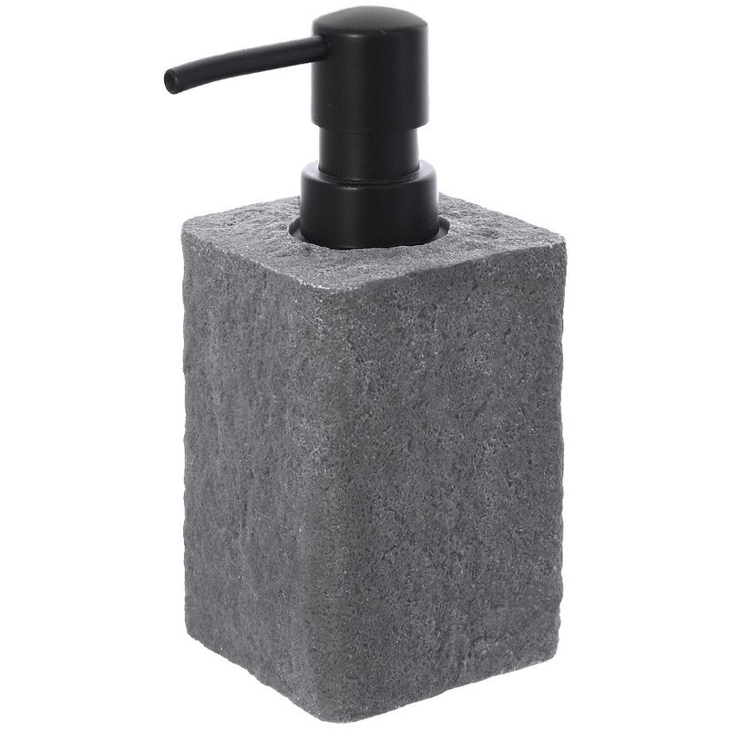 foto del prodotto dispenser sapone in resina grigio capacita 280 ml effetto pietra