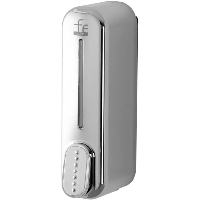 foto del prodotto dispenser sapone liquido a muro cromo da 350 ml con fissaggi inclusi