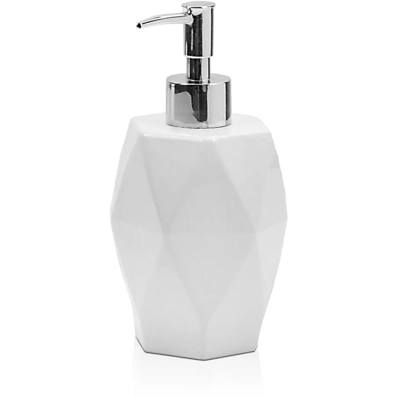 foto del prodotto dispenser sapone liquido bianco gedy serie dalia in ceramica