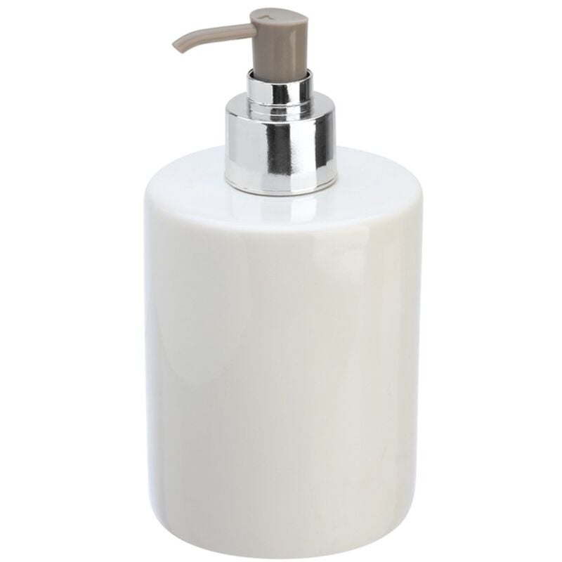 foto del prodotto dispenser sapone liquido in ceramica bianca linea cily