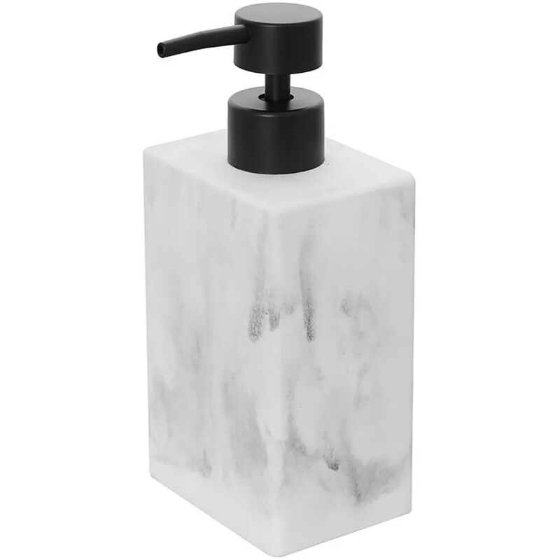 foto del prodotto dispenser sapone liquido in poliresina marmorizzata bianca marmo