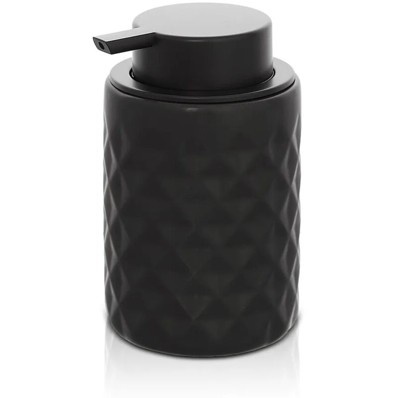 foto del prodotto dispenser sapone nero da appoggio in ceramica cristal