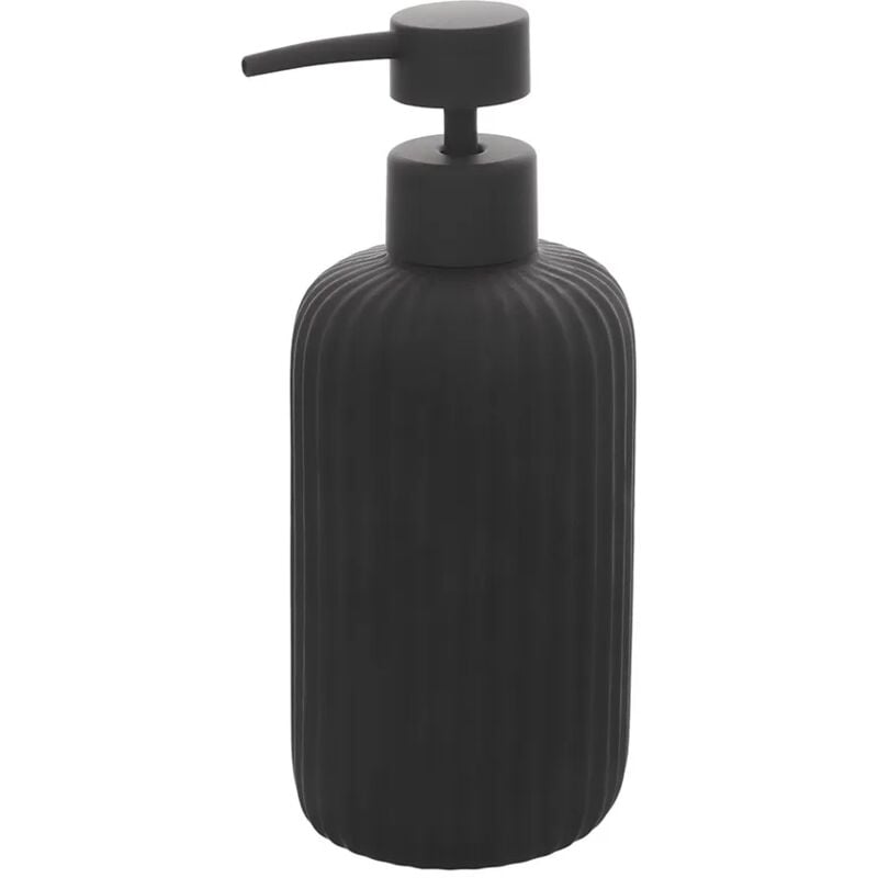 foto del prodotto dispenser sapone nero in ceramica soft touch capienza 330 ml spring