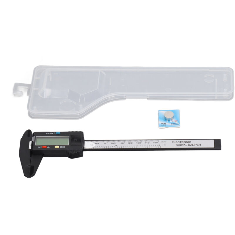 foto del prodotto display digitale lcd con cursore calibro 0 150 mm strumento di test di misurazione abs a doppia scala