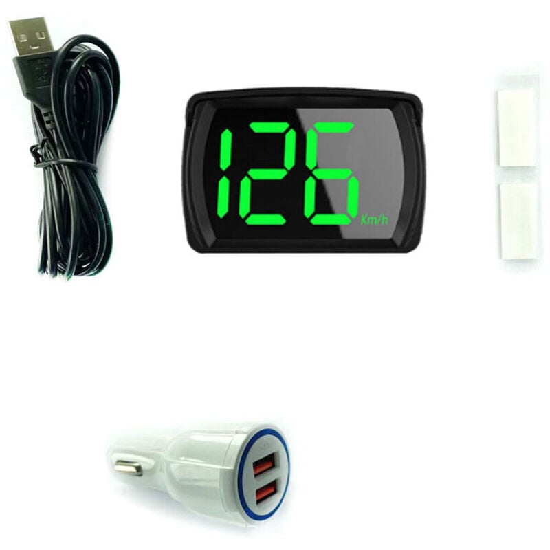 foto del prodotto display hud per auto con display digitale gps, tachimetro, indicatore di velocit km h, set da 2