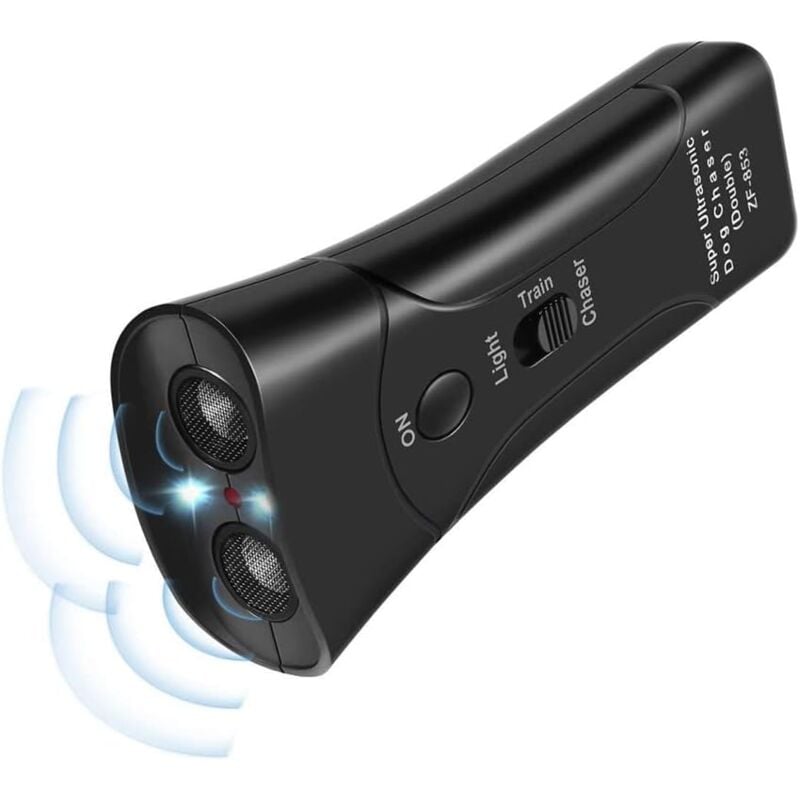 foto del prodotto dispositivo antiabbaio per cani, addestratore antiabbaio, led a ultrasuoni, senza batteria, nero 1 pezzo