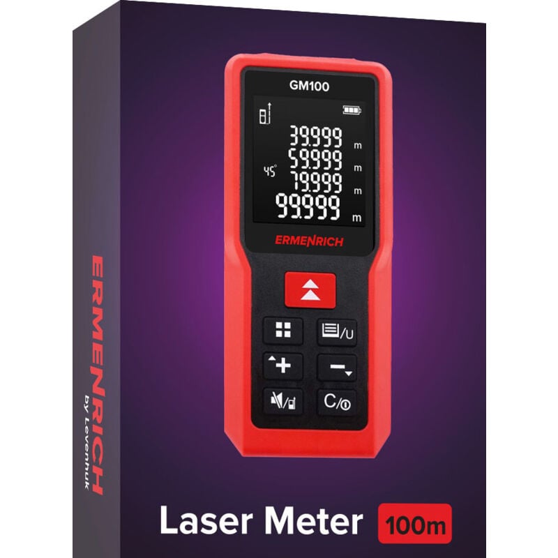 foto del prodotto dispositivo di misura laser ermenrich reel pro gm100