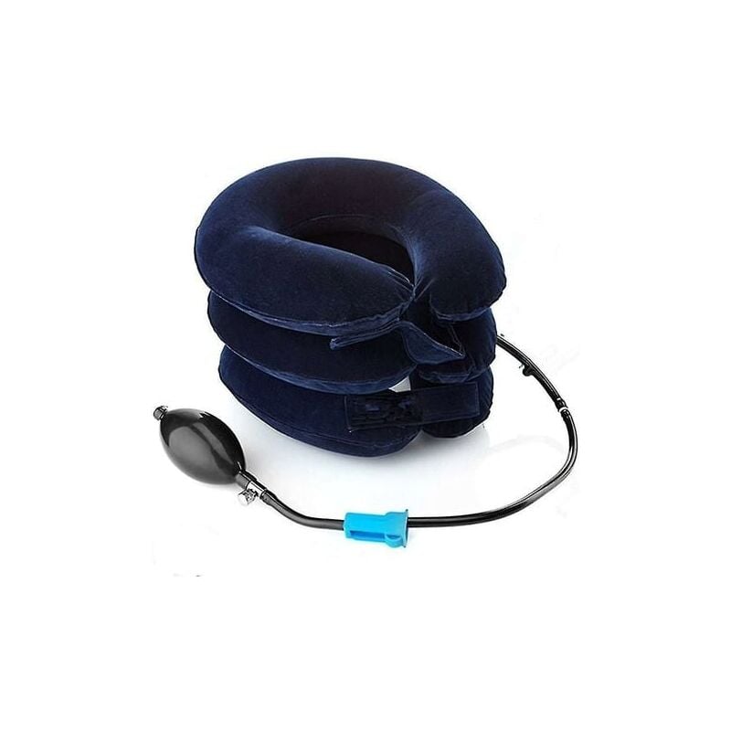 foto del prodotto dispositivo di trazione cervicale del collo, coppia di supporti per il collo gonfiabili e regolabili registrati dalla fda