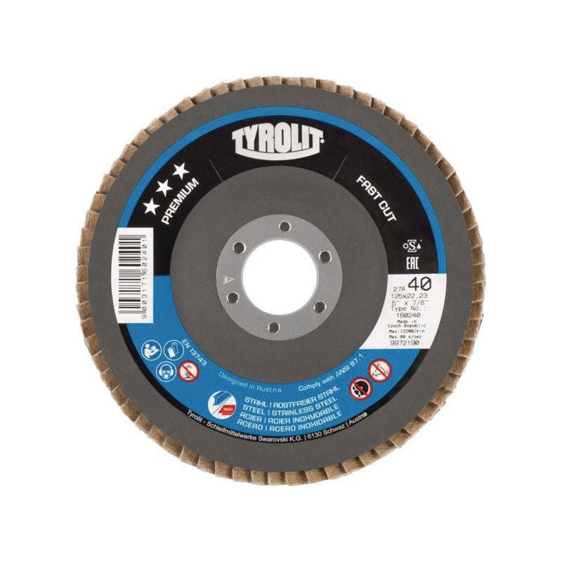 foto del prodotto disque lamelle premium fastcut d.125mm k.40 acier couronn va za zk par 10 