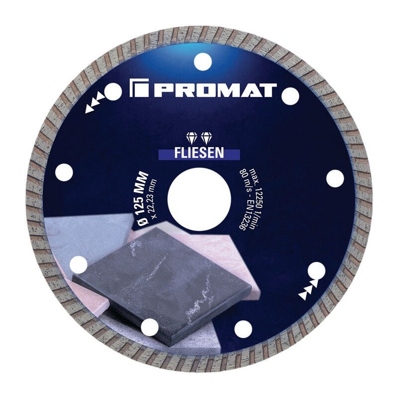 foto del prodotto disque tron onner diamant tiles pro t d.125mm al sage.22,23mm segment h.7mm segment s.1,6mm