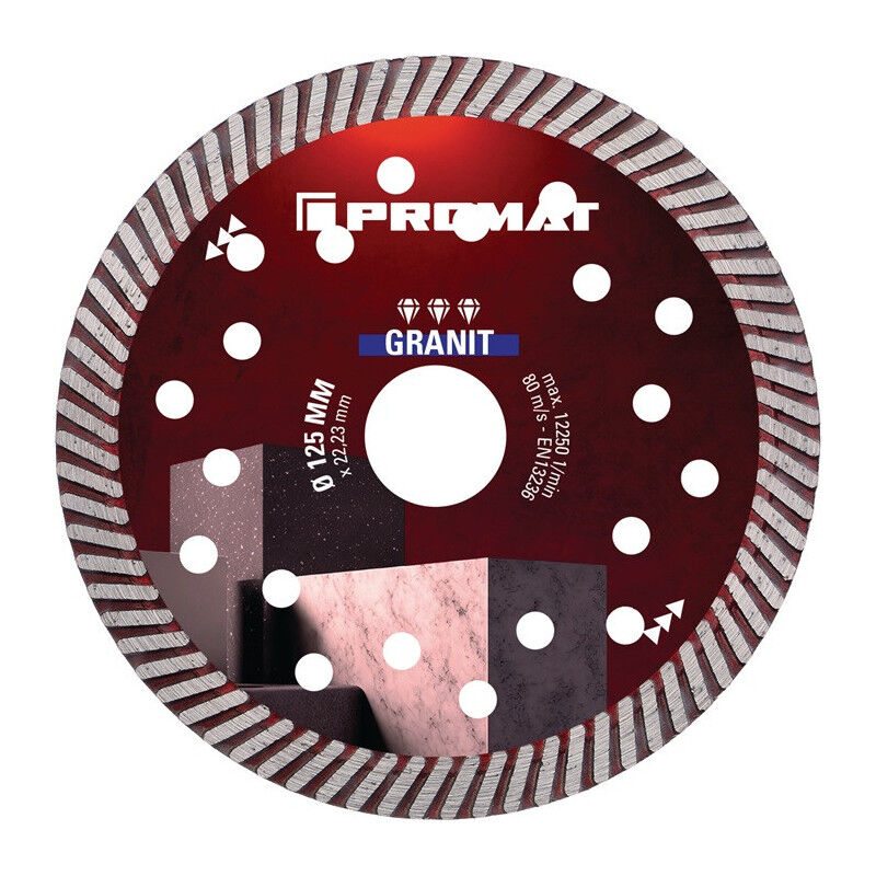 foto del prodotto disque tron onner diamant univ.granit pro d.125mm al sage.22,23mm seg. h.10mm