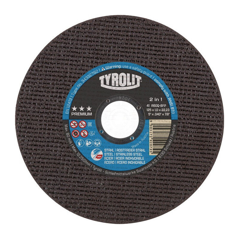 foto del prodotto disque tron onner premium d178x1,6mm ger.2in1 foret.22,23mm tyrolit par 25 