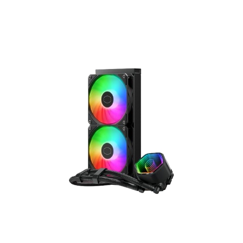 foto del prodotto diss a liquido cooler master masterliquid 240 core ii argb stk univers. 2 120mm bk mlw d24m a18pa r1