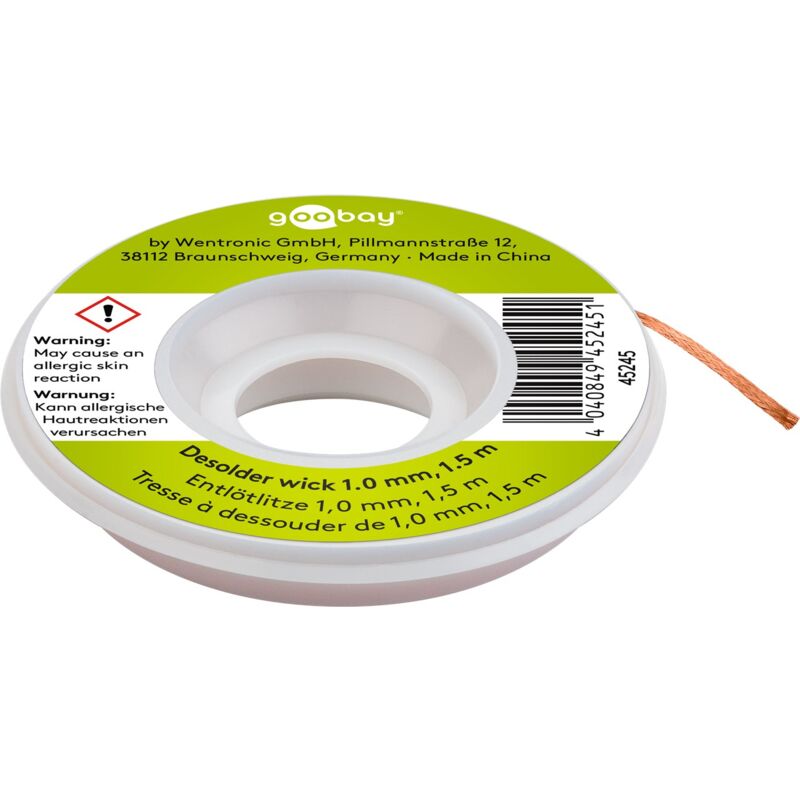 foto del prodotto dissaldatore in bobina 1,5m con stoppino 1,0 mm fixpoint