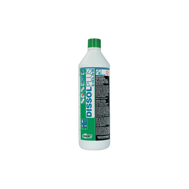 foto del prodotto dissol plus chlor sgorgante igienizzante detergente tubazioni scarichi 1 lt facot