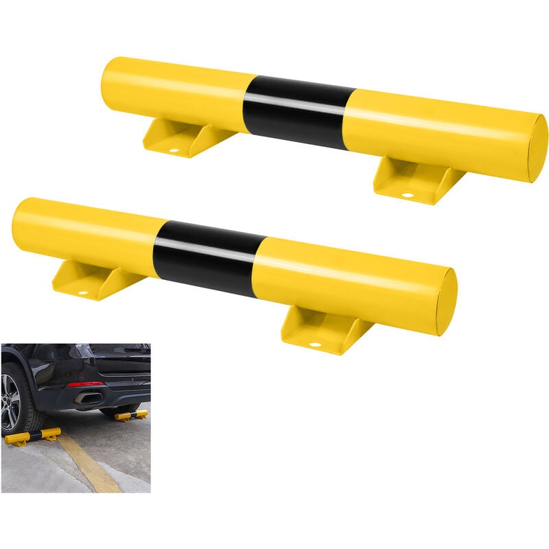 foto del prodotto dissuasori di parcheggio 2 x tappo di parcheggio tappo di garage tappo di ruote in metallo tappo di parcheggio limitatore di spazio di collisione