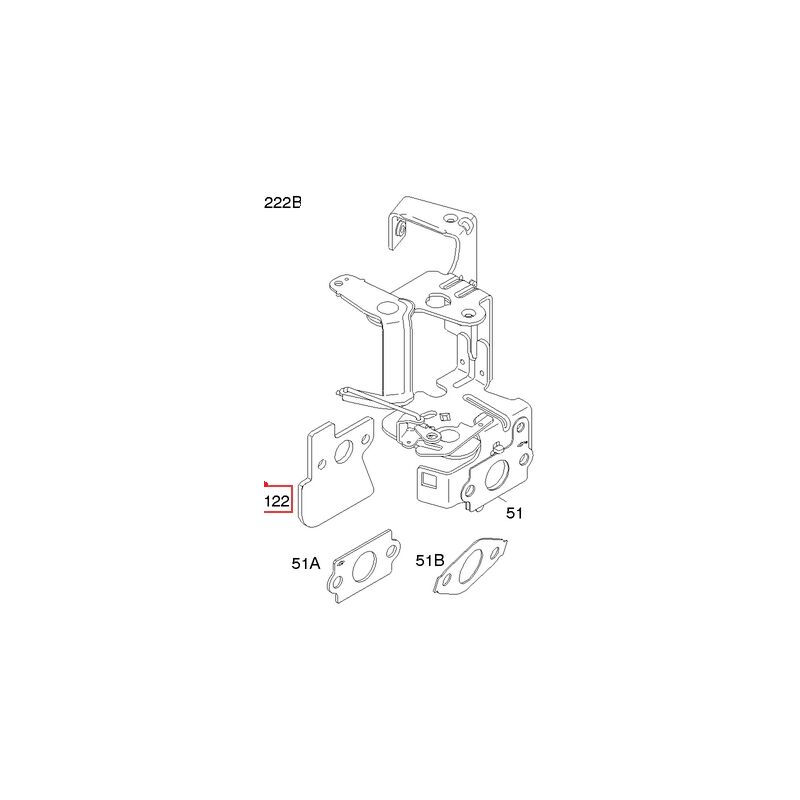 foto del prodotto distanziatore carburatore originale motore rasaerba briggs stratton 692799
