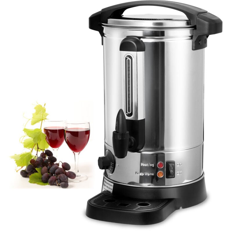foto del prodotto distributeur de boissons chaudes 8l 1500 w acier inoxydable marmite vin chaud chocolat robinet couvercle verrouillable randaco