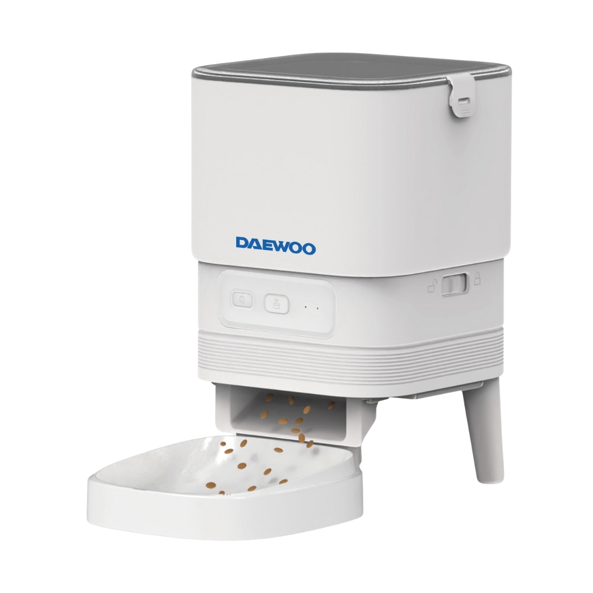 foto del prodotto distributore automatico crocchette cane gatto, controllo remoto app androis ios, capacità 4 l d-pf13 daewoo