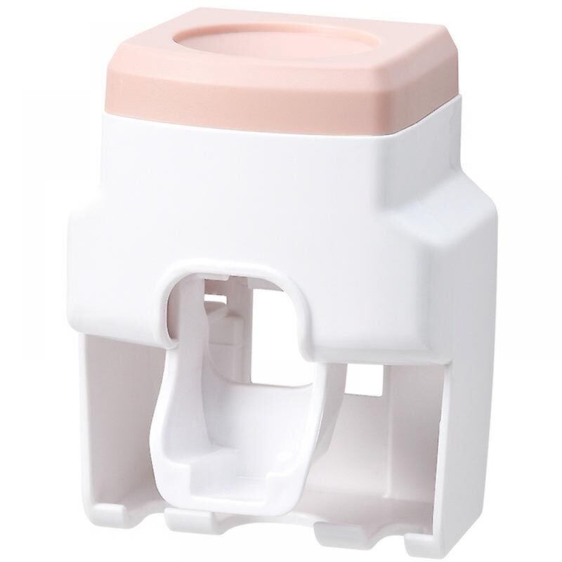 foto del prodotto distributore automatico di dentifricio e portaspazzolino rosa bebusingoto