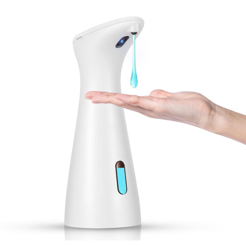 foto del prodotto distributore automatico di sapone con sensore multi scena bianco da 200 ml, compatto e pratico