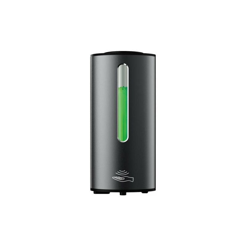 foto del prodotto distributore automatico di sapone liquido commerciale montato a parete nero opaco grande capacit 380 ml