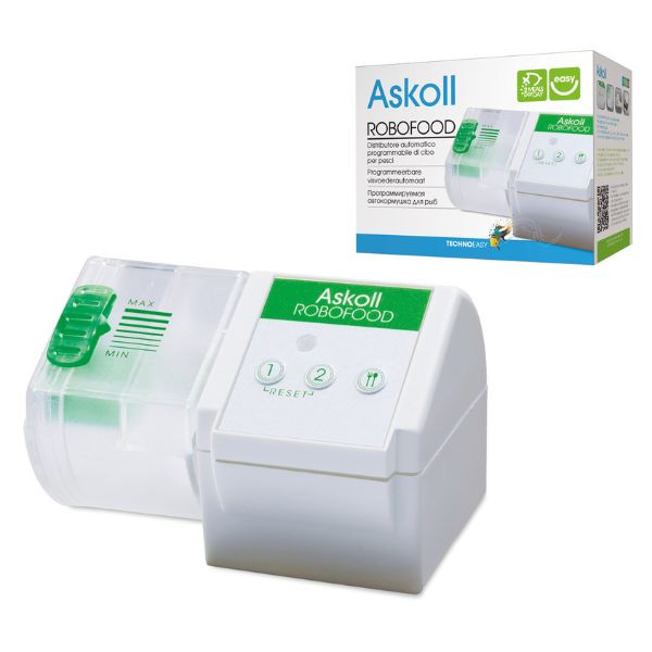 foto del prodotto distributore automatico programmabile di cibo per pesci robofood askoll - 1 pezzo - 1 ordine scegli lo sconto bzr5 bzr20 200 punti fedeltà