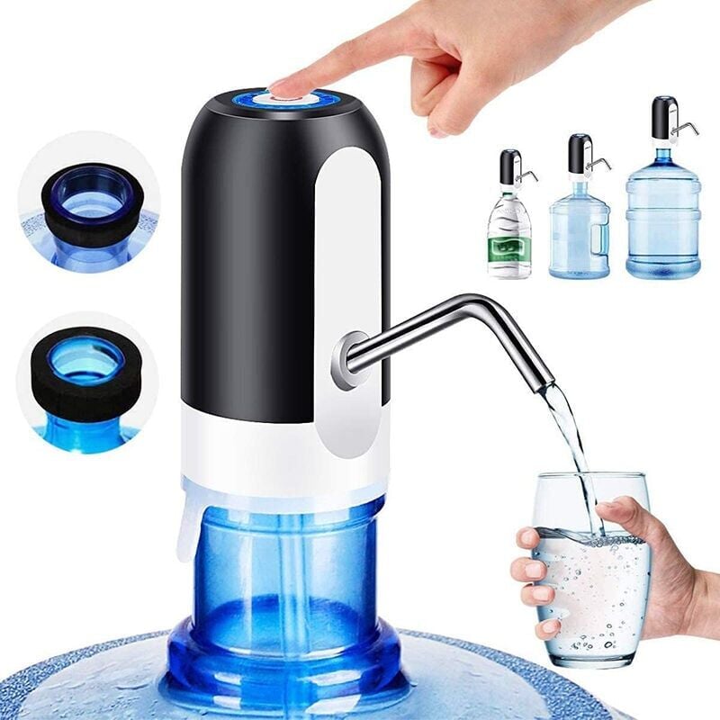 foto del prodotto distributore d acqua, pompa per bottiglia d acqua ricaricabile tramite usb, pompa per distributore di brocca d acqua da 5 galloni, per casa, ufficio,