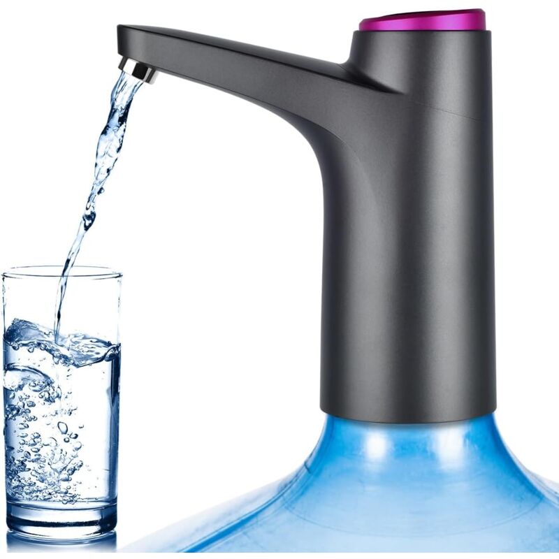 foto del prodotto distributore d acqua, pompa portatile per bottiglie d acqua da 7 18 litri, pompa elettrica universale con ricarica usb, pompa per acqua potabile per