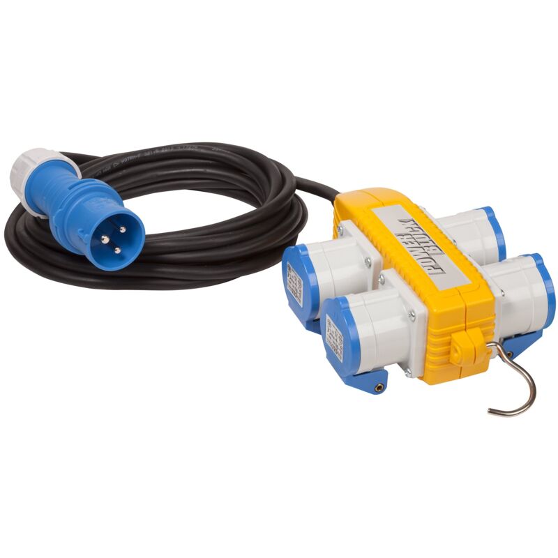 foto del prodotto distributore di corrente cee con blocco 4 prese e cavo 5 metri brennenstuhl 1166308 multipresa elettrica professionale ideale come prolunga adatto