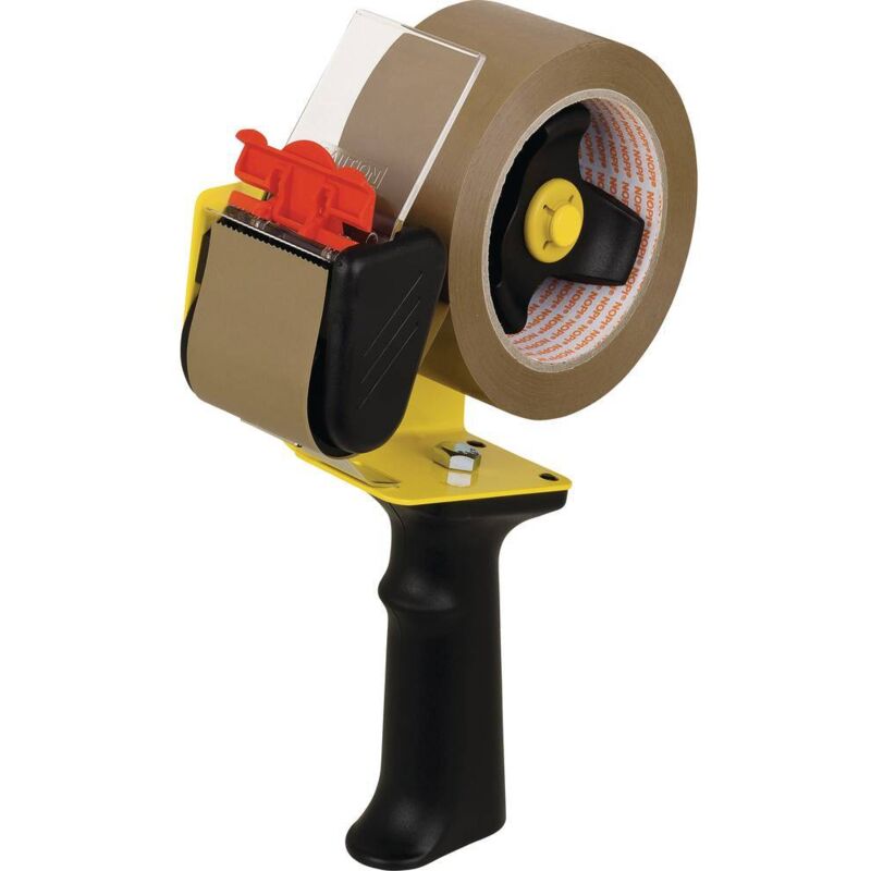 foto del prodotto distributore di nastro da imballaggio nero, giallo larghezza rotolo max. 50 mm lunghezza rotolo max. 66 m - tesa
