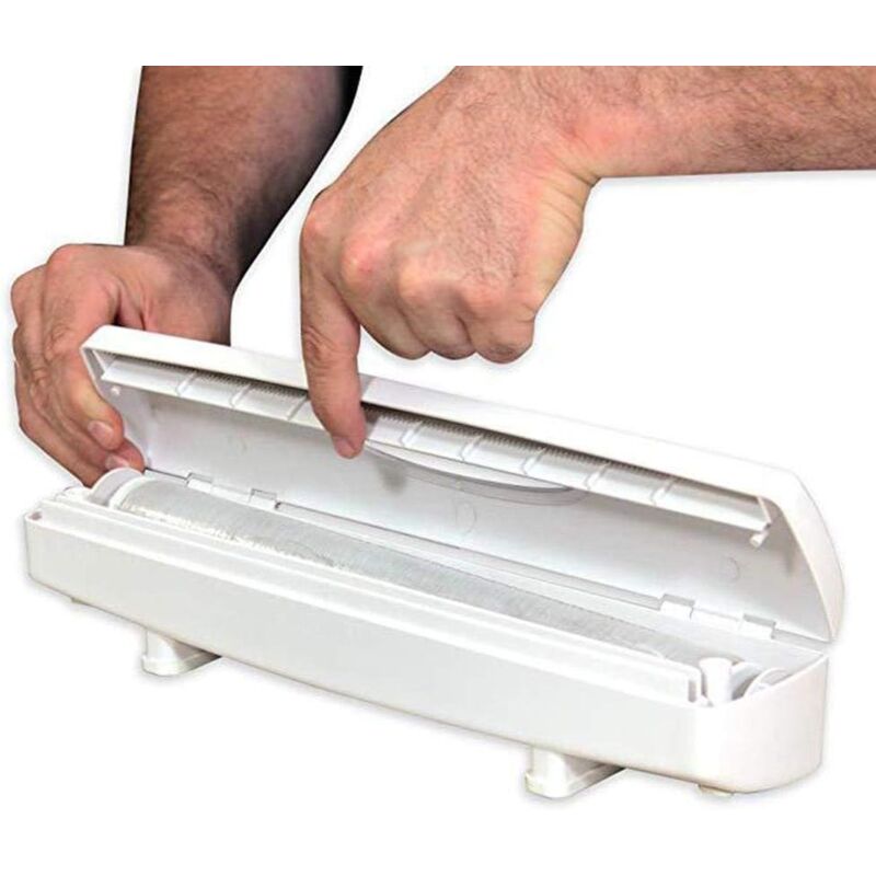 foto del prodotto distributore di pellicola trasparente o carta stagnola, bianco, plastica, 30 cm