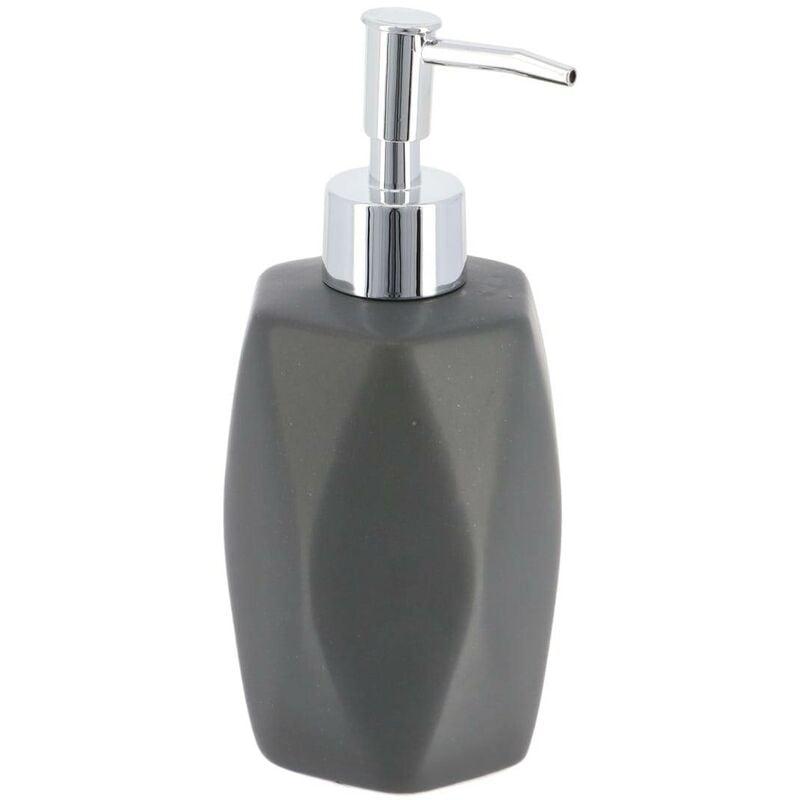 foto del prodotto distributore di sapone a forma di diamante da 330 ml grigio scuro tendance