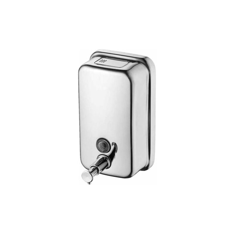 foto del prodotto distributore di sapone a parete da 1000 ml, distributore di sapone manuale a parete in acciaio inossidabile, distributore di sapone commerciale per