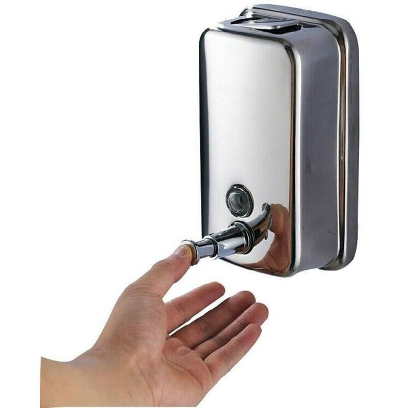 foto del prodotto distributore di sapone a parete distributore di sapone a parete in acciaio inossidabile per bagno nuovo design superiore con pompa a prova di