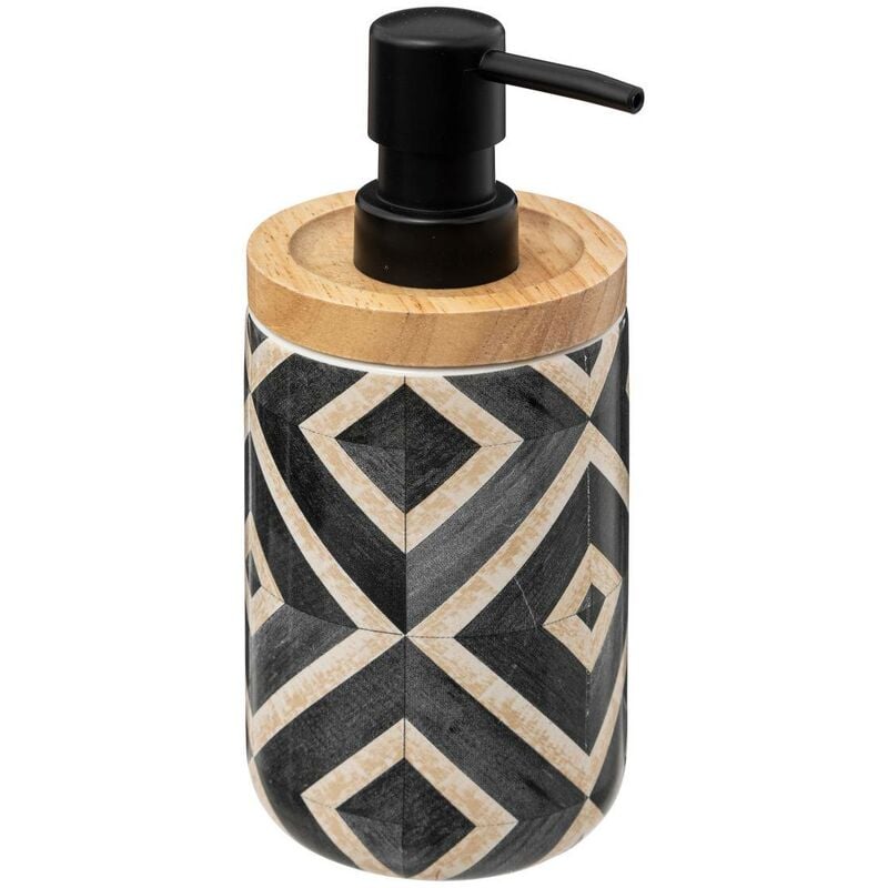 foto del prodotto distributore di sapone canvas nero e beige 400ml 5five