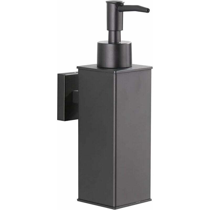 foto del prodotto distributore di sapone da parete in acciaio inossidabile 304 nero opaco per uso quotidiano
