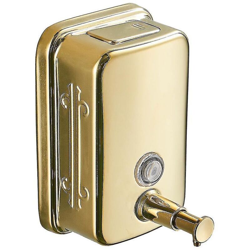 foto del prodotto distributore di sapone da parete in oro distributore di sapone liquido per le mani da bagno distributore di sapone da cucina bebusingoto