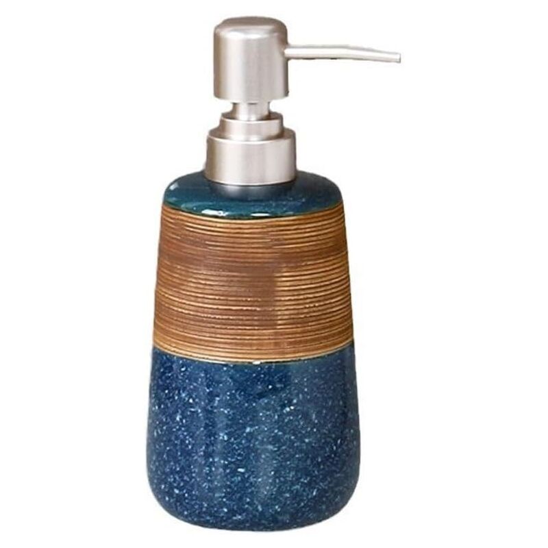 foto del prodotto distributore di sapone, design spazzolato in stile nordico, distributore di sapone liquido, distributore di sapone per le mani da bagno, distributore