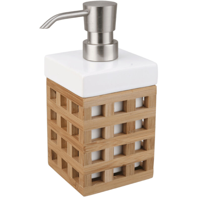 foto del prodotto distributore di sapone in legno di bamb libra, bianco lib99 optima