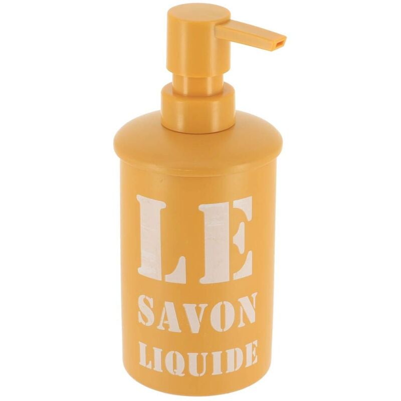 foto del prodotto distributore di sapone in metallo stampato 330 ml senape tendance