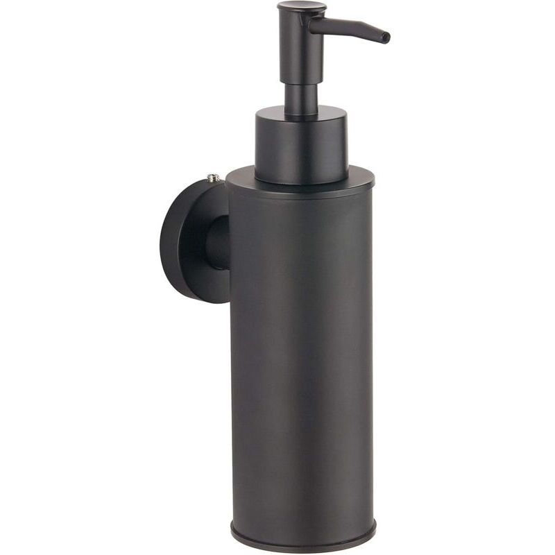 foto del prodotto distributore di sapone liquido e shampoo da parete in acciaio inox 304 rotondo, nero 
