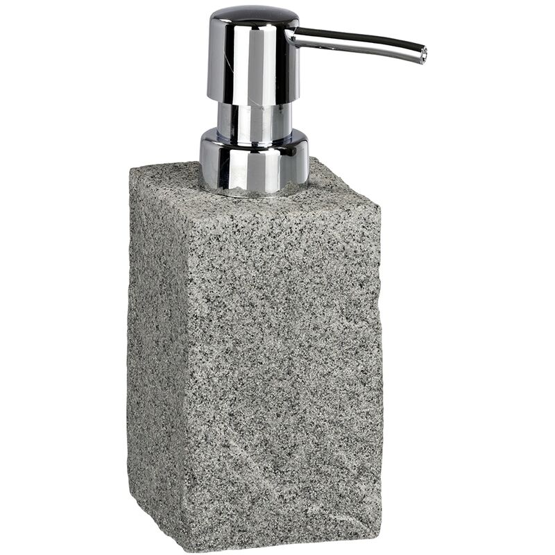 foto del prodotto distributore di sapone liquido granite, capacit 215 ml, poliresina effetto granito, 8,8x16x6,5 cm, grigio wenko