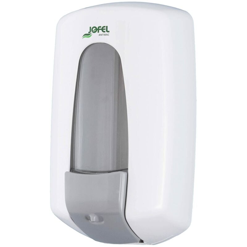 foto del prodotto distributore di sapone liquido per montaggio a parete, ricaricabile, capacità 0,9 l, antibatterico, valvola anticorrosione e antigoccia, contenitore