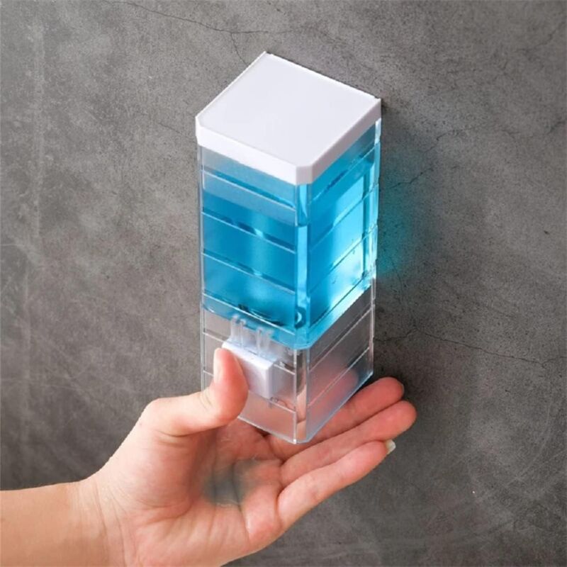 foto del prodotto distributore di sapone manuale a parete, dispenser per doccia da 250 ml, dispenser per lozione e sapone per doccia a pressione manuale bebusingoto