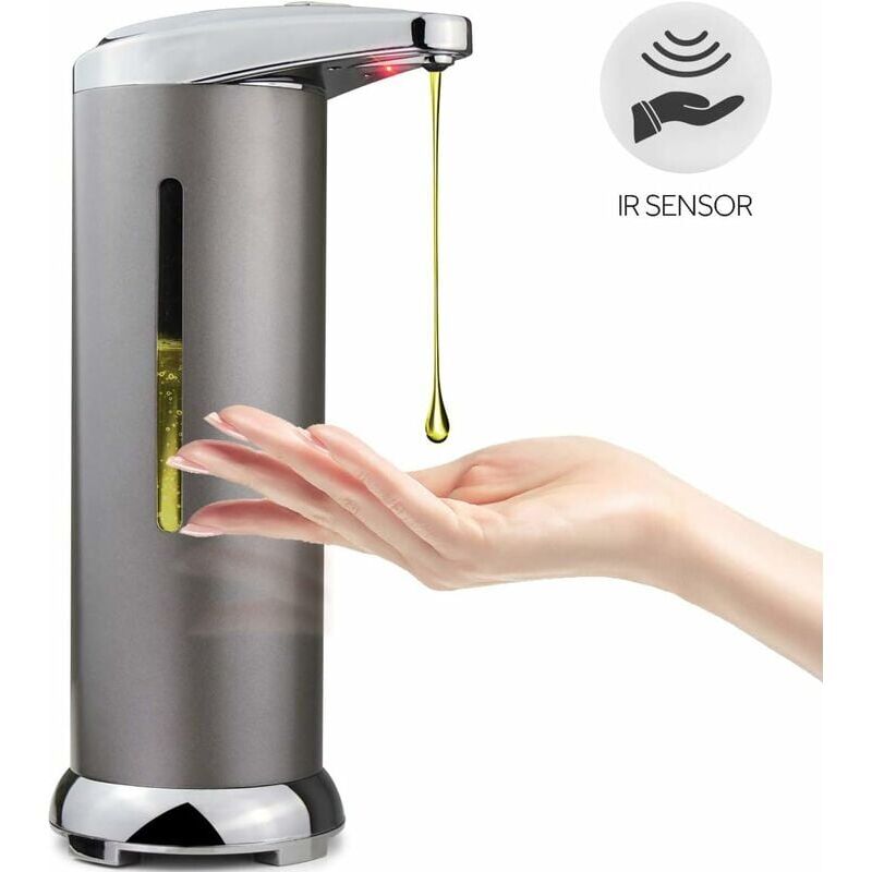 foto del prodotto distributore di sapone, nuovo distributore automatico di sapone con sensore, distributore automatico di sapone senza contatto in acciaio inossidabile