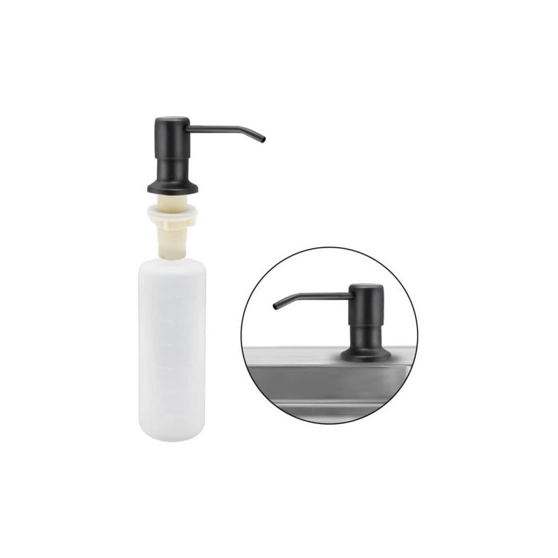 foto del prodotto distributore di sapone per lavello da cucina, distributore di detersivo per piatti in acciaio inox da 350 ml per cucina, distributore di sapone