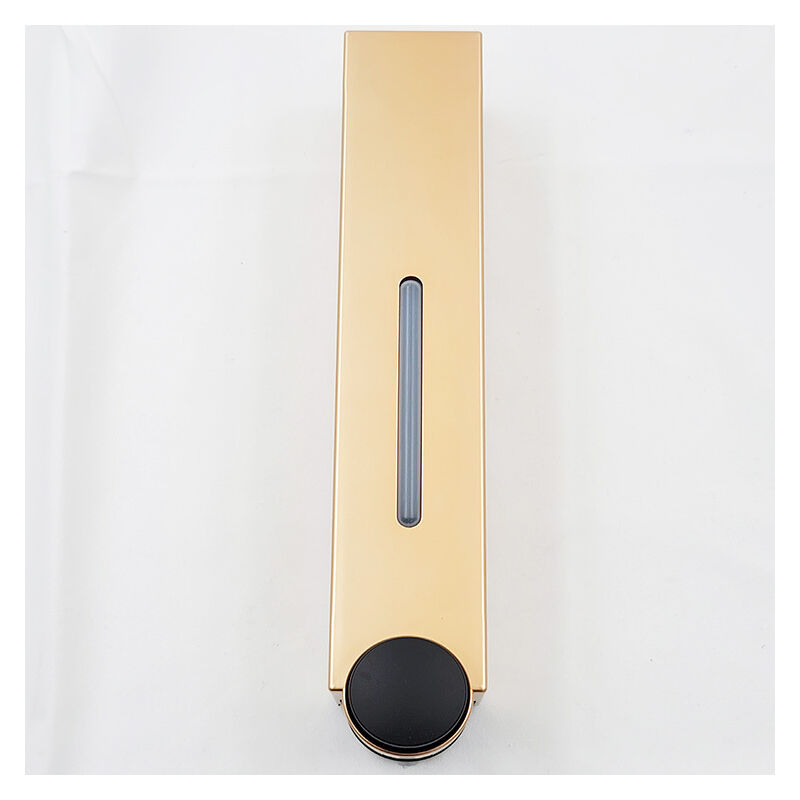 foto del prodotto distributore di sapone per shampoo da parete per bagno e cucina 1 pz 6028 oro nero pulsante per tazza singola